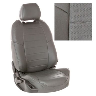 Чехлы для сидений Перфорированная экокожа для LADA Largus (2 места) Серый с серым va-la-l2-sese-e Автопилот